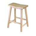 Winsome 24 Inch Saddle Seat RTA Stool - Natural 84084